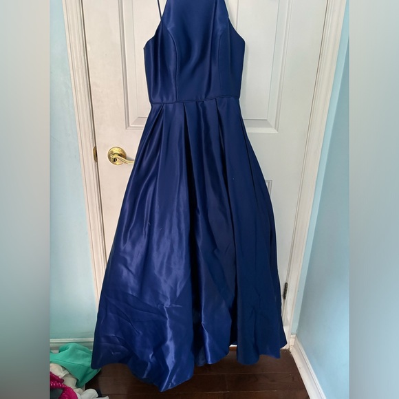 Laura petit: fit & flare Royal blue ballgown - Picture 2 of 4